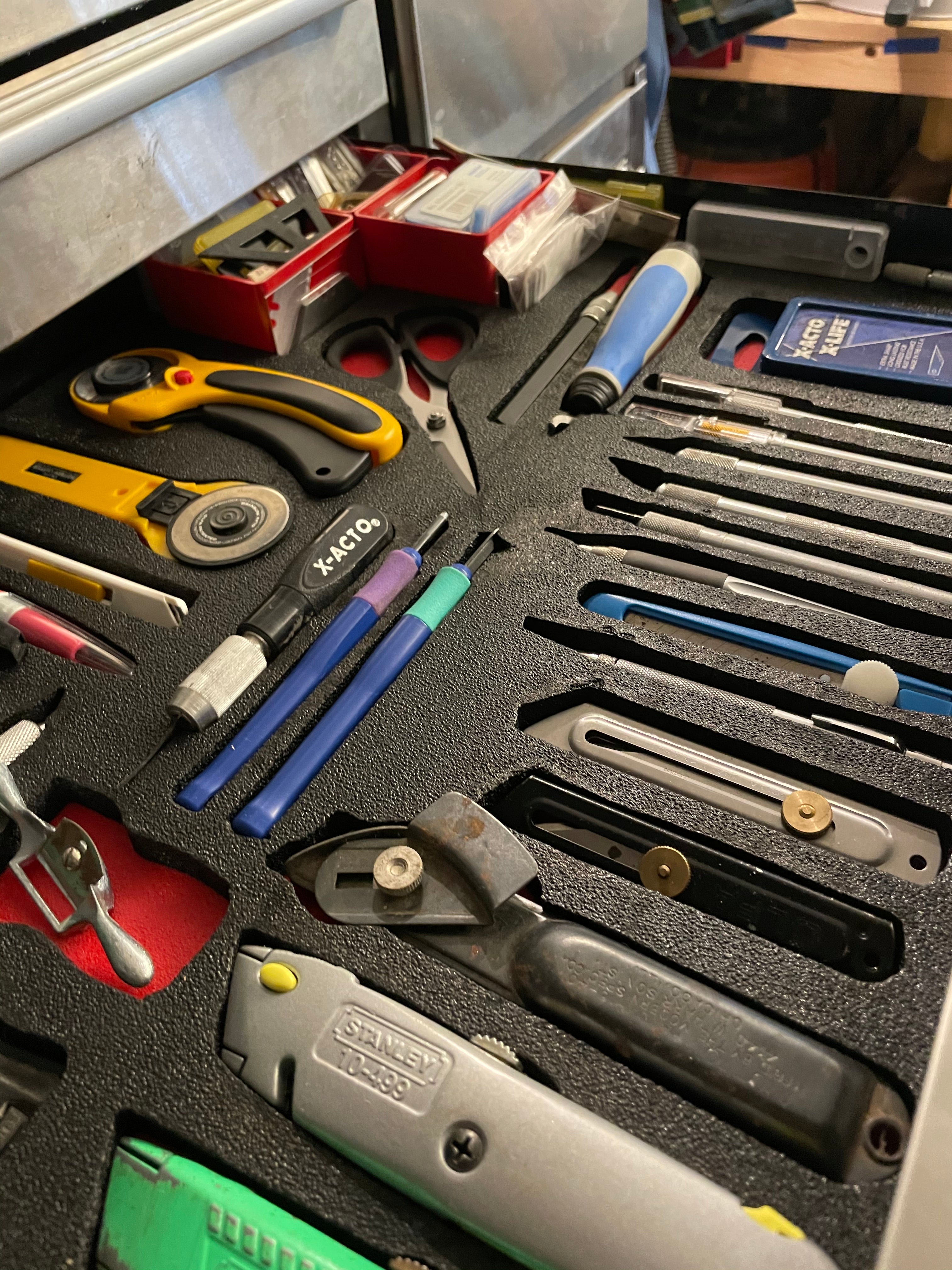 Custom foam drawer insert